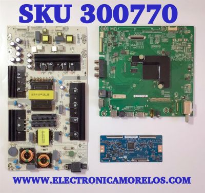 KIT DE TARJETAS PARA TV HISENSE / MAIN 222512 / RSAG7.820.7921/ROH / HU65A6100UW / 3TE65G1752J5 / FUENTE 222347 / RSAG7.820.7911/ROH / HLL-5465WC / CQC16134139053 / T-CON 55.65T50.C13 / 65T50-C0C / 5565T50C13 / PANEL HD650S1U51\S1\GM\ROH / MODELO 65H6E 